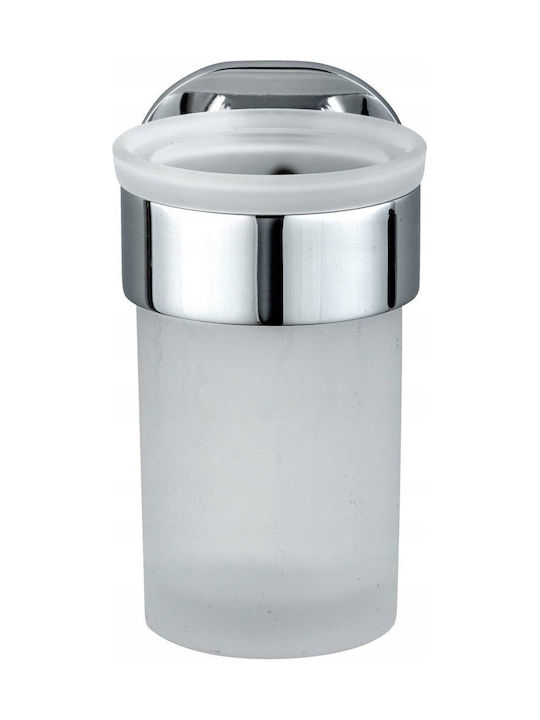 Wenko Wall Mounted Glass Silver Bathroom Accessory Set