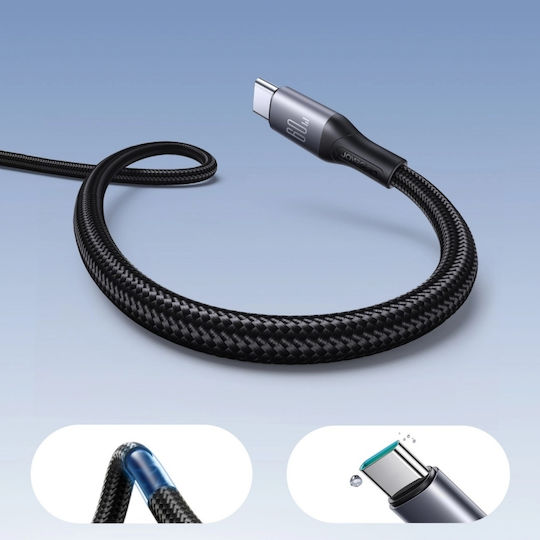 Joyroom USB 2.0 USB-C Male To USB-C 60W PD Cable Black 2m