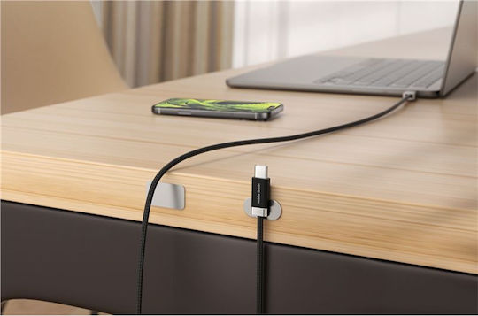 Mobile Origin Magnetic / Braided USB 2.0 Cable USB-C male - USB-C / USB-A 27W Μαύρο 1.5m MO-27WMS-CB6