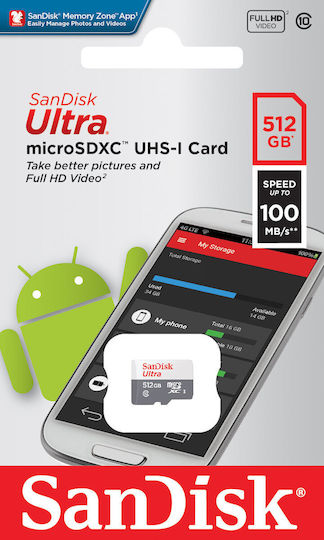 Sandisk Ultra microSDXC 512GB Class 10 UHS-I