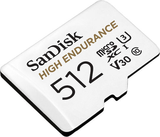 Sandisk High Endurance microSDXC 512GB Клас 10 UHS-I 100MB/s с адаптер