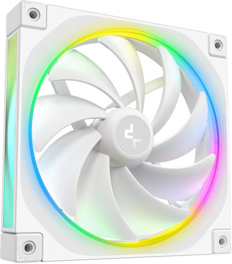 Deepcool FL14 Case Fan 140mm (1700rpm / 66.59cfm) with ARGB Lighting and 4-Pin PWM Connection 3pcs White