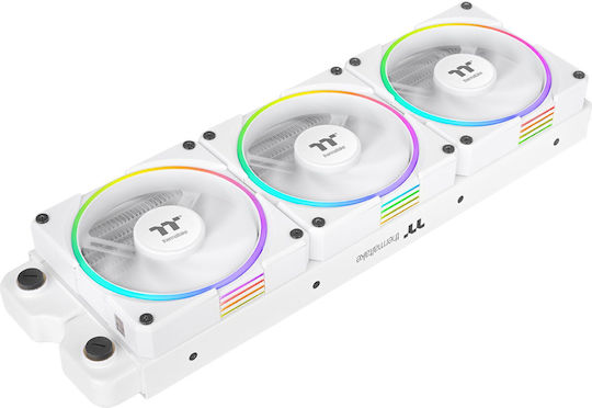 Thermaltake TS140 EX Case Fan 2000rpm 93.35cfm with RGB Lighting and 6-Pin Connection Pack of 3 White