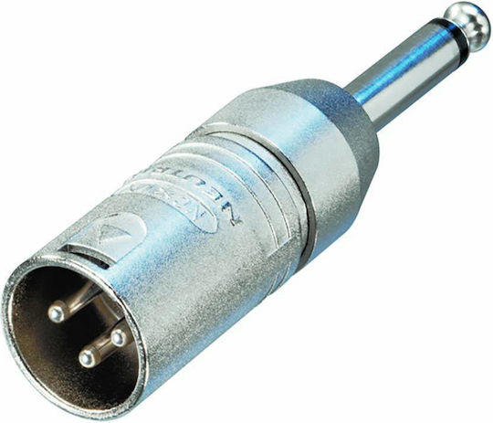 Neutrik NA2MP Конвертор 6.3mm мъжки към XLR мъжки Сребрист 1бр