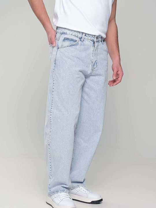 Jean Ανδρικό Παντελόνι Τζιν Ελαστικό με Loose Baggy Εφαρμογή Μπλε
