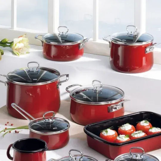 Riess Nouvelle Rosso Extra Βαθιά Κατσαρόλα 6.5lt / 24cm