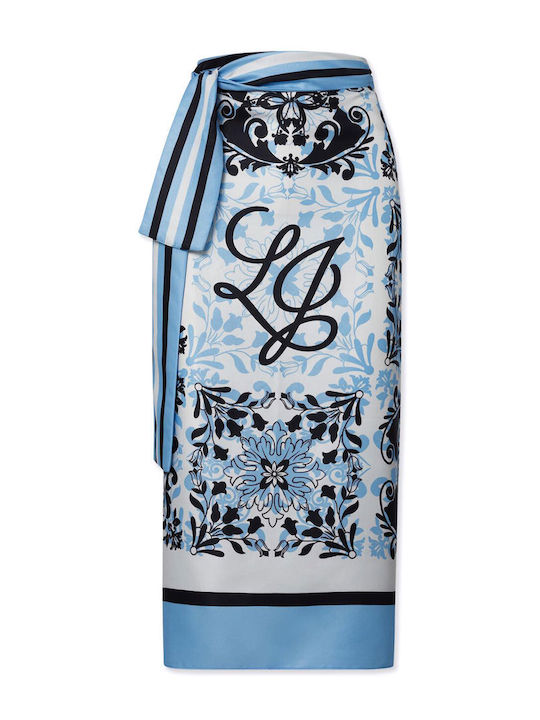 Liu-jo Foulard Pareo Lt Blue Γυναικείo Παρεό Φουλάρι Γαλάζιο 2a6047t2745-p9224