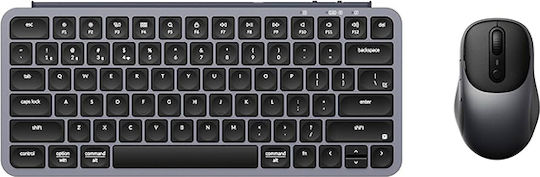 Keychron B1 Pro Combo KCBD3-GR Безжичен Bluetooth Комплект Клавиатура и Мишка Гръцка Съвместим с Mac Space Grey