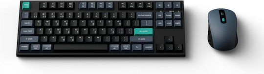 Keychron B33 B33-K9-GR Ασύρματο Bluetooth Πληκτρολόγιο Ελληνικό Συμβατό με Mac Deep Black