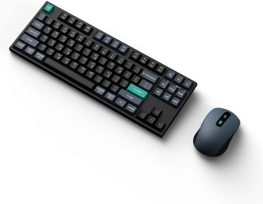 Keychron B33 B33-K9-GR Ασύρματο Bluetooth Πληκτρολόγιο Ελληνικό Συμβατό με Mac Deep Black