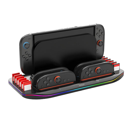 iPega Multifunctional Зарядна станция за 2 контролера Switch 2 Черен