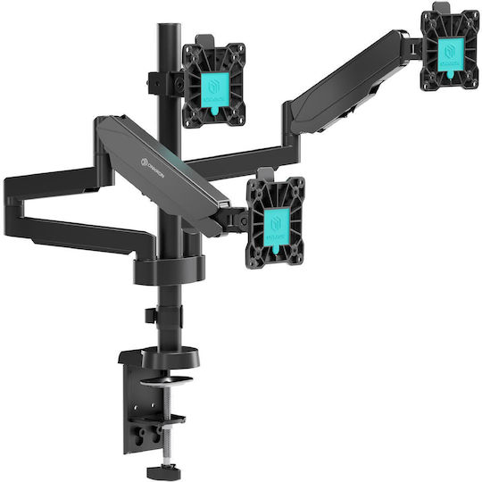 Onkron Stand Desk Mounted for 3 Monitors up to 32" with Arm (G280-B)