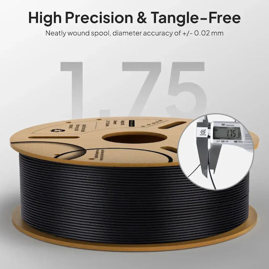 Elegoo PLA-CF 3D Printer Filament 1.75mm Μαύρο 1kg 1τμχ (Spool)