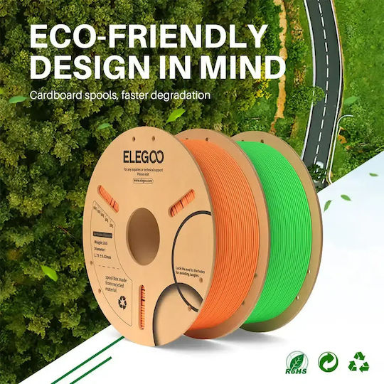 Elegoo PLA 3D Printer Filament 1.75mm Λευκό 1kg 1τμχ (Spool)