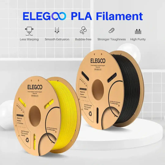 Elegoo PLA 3D Printer Filament 1.75mm Λευκό 1kg 1τμχ (Spool)
