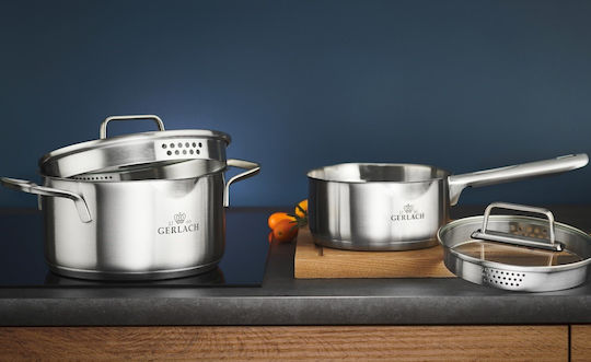 Gerlach Ambiente Oală Marmită Oțel Inoxidabil 7lt 24cm