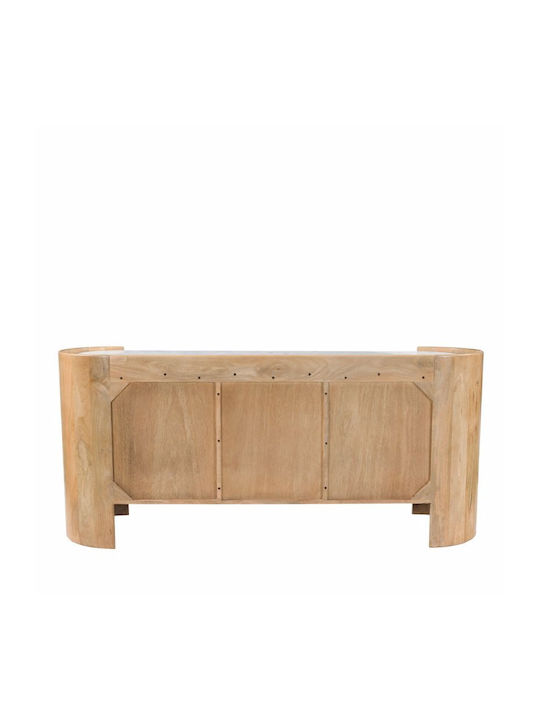 Bufet Don Din Lemn cu Oglindă Alb 165x45x75cm