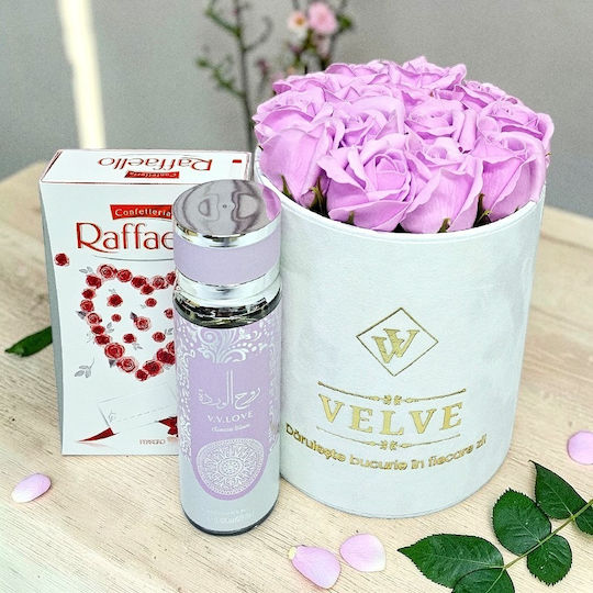Premium Gift Set Lilac Soap Roses V.v Love Fragrance Raffaello