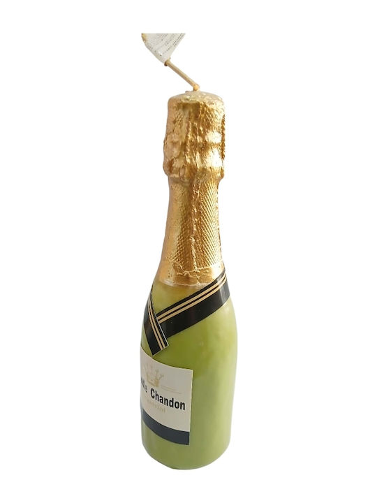 Handmade Humorous Funny Easter Candle Champagne Bottle Green Lab-208011