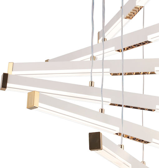 Alista Home Lumini Suspendate Alb Înălțime Reglabilă LED cu Lumină Alb Rece