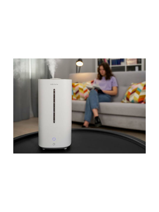 Milla Home Led Συσκευή Αρωματοθεραπείας Υπερήχων με Χρονοδιακόπτη Λευκή