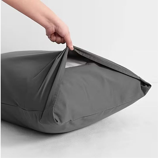 Kotonia Home Set Pillowcases with Envelope Cover Anthracite Gray 40x40cm