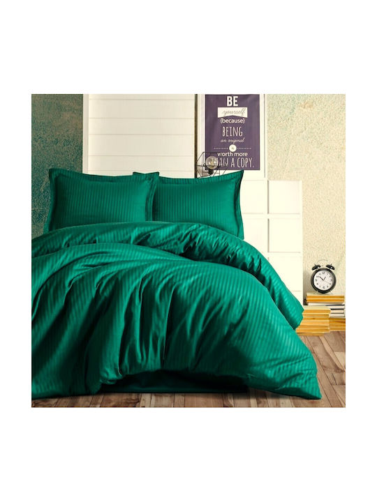 Kotonia Home Σετ Μαξιλαροθήκες με Φάσα Emerald Green 50x70εκ.