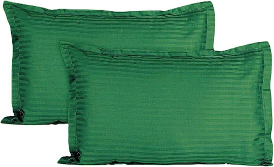 Kotonia Home Set Pillowcases with Envelope Cover Emerald Green 70x70cm