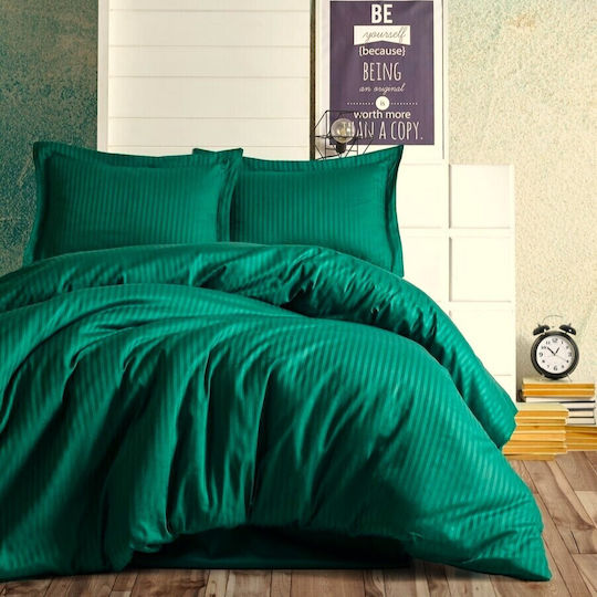 Kotonia Home Set Pillowcases with Envelope Cover Emerald Green 70x70cm