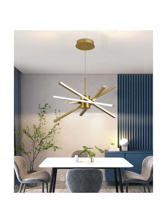 Alista Home Plafonieră de Tavan Aurie cu LED Integrat și Telecomandă