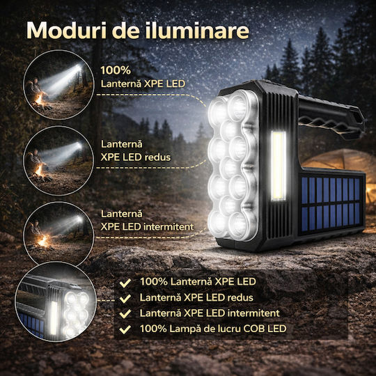 Alista Home Lampă Solară Lanternă 3W 1000lm IP55 16.5x11.5x6cm