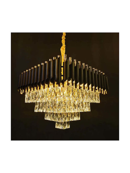 Alista Home Candelabru 8xE14 Ø48cm cu Cristale Auriu AT1CT-IM1P-HT2L-CC900/500PBK