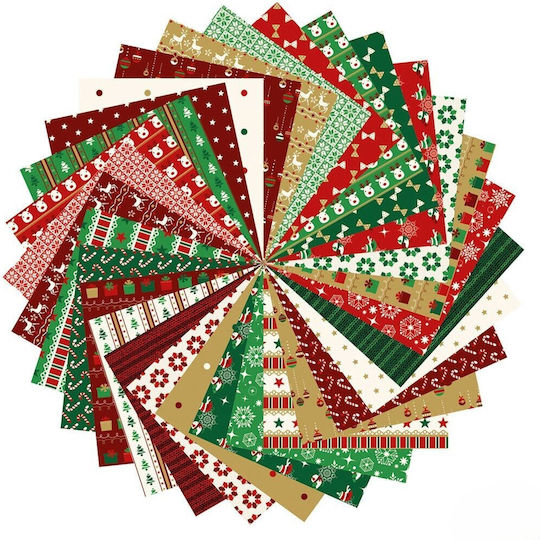 Avenue Mandarine Xmas Origami 20x20 60 Sheets Red White Green Christmas 525080