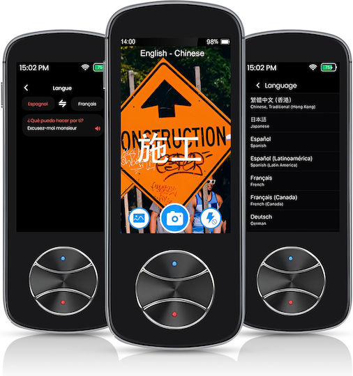Avizar Compact Ai Instant Translator 107 Languages Offline Photo Grey