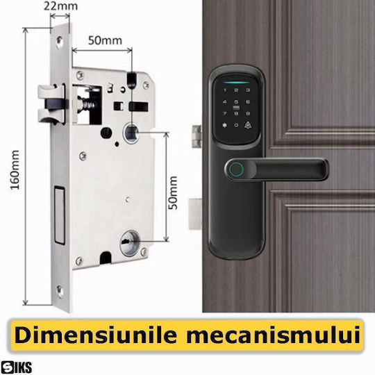 Електронна Ключалка в Цвят Черен с Bluetooth Свързаност