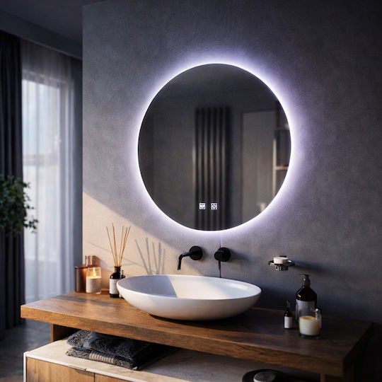 Alista Home Rund LED Berührung Badezimmerspiegel 50x50cm Transparent Alista Home Rund LED Berührung Badezimmerspiegel 50x50cm Transparent
