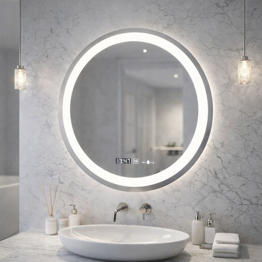 Alista Home Round Bathroom Mirror Led Touch 50x50cm Transparent