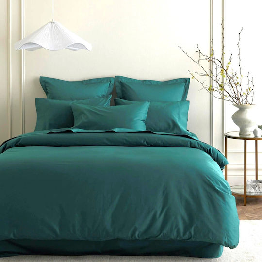 Husă De Pilotă Kotonia Home 100% Bumbac Culoare Solidă Ranforce 150x200 Cm Aqua Marine