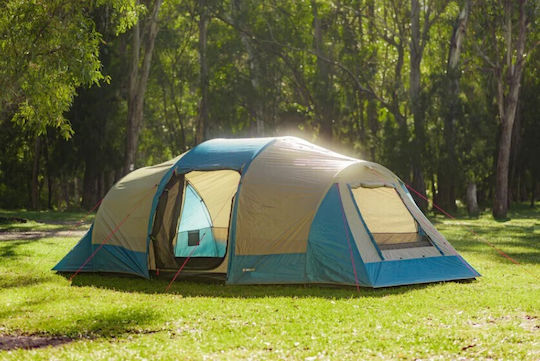 OZtrail Tasman Dome 10P Cort De Camping De Vară Tip Tunel Cu Dublu Material Pentru 10 Persoane 565x240x195cm