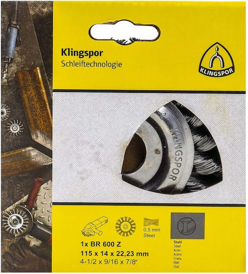 Perie Rotundă Răsucită Klingspor Br 600z 115x14x22.23mm Ext 358311