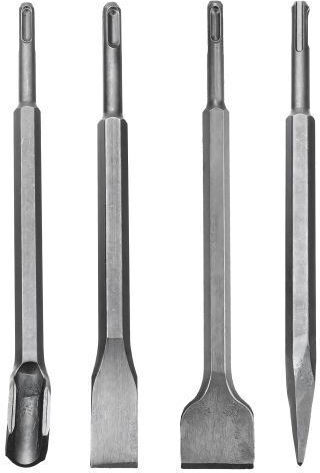 Set 4 Dălți Sds Cărămidă Beton Zola Lopată Lată Șanț Ascuțit Metal 14 X 250 X 20 40 Mm Gri