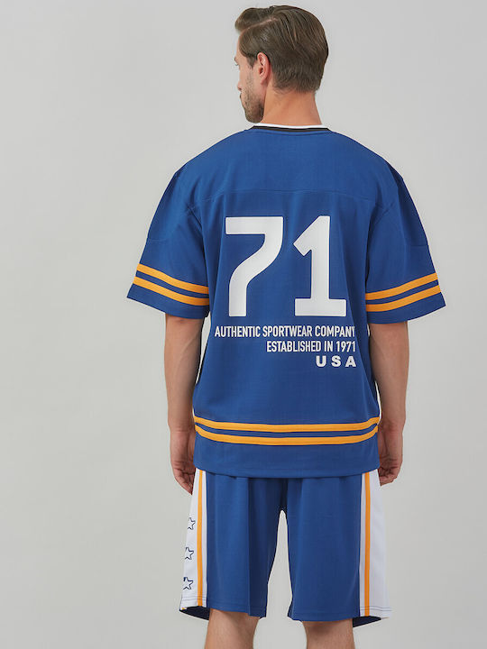 Sportliches Herrenbluse Blau 1114540004-Blau