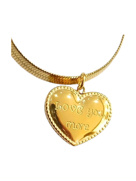 Kalliopi Silver Necklace Made Of Gold Plated Steel