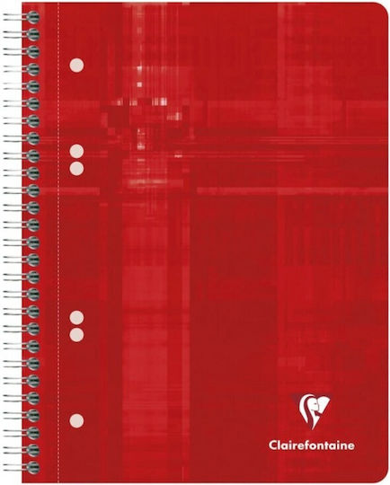 Clairefontaine Бележник Спирала A5 80 Листа с Бели Страници с Пенал Зелен