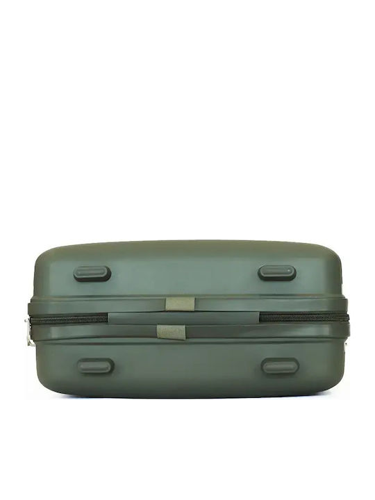Amber Hard Olive Green Suitcases with 4 Wheels Set of 2 Pieces