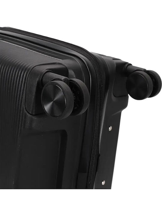 Amber Hard Black Travel Suitcases with 4 Wheels Set of 2 Pieces