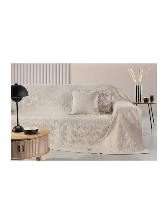 Guy Laroche Moreno Ριχτάρι Πολυθρόνας Δύο 'Οψεων Chenille 180x150εκ. Μπεζ