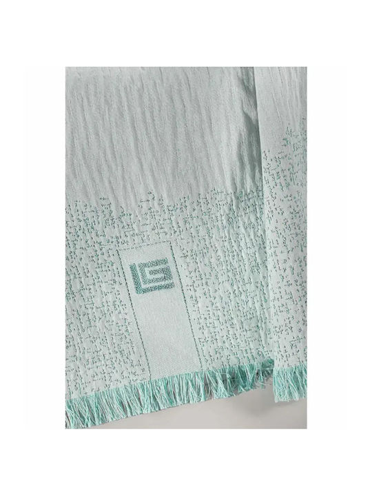 Guy Laroche Moreno Ριχτάρι Τριθέσιου Καναπέ Δύο 'Οψεων Chenille 180x300εκ. Aqua