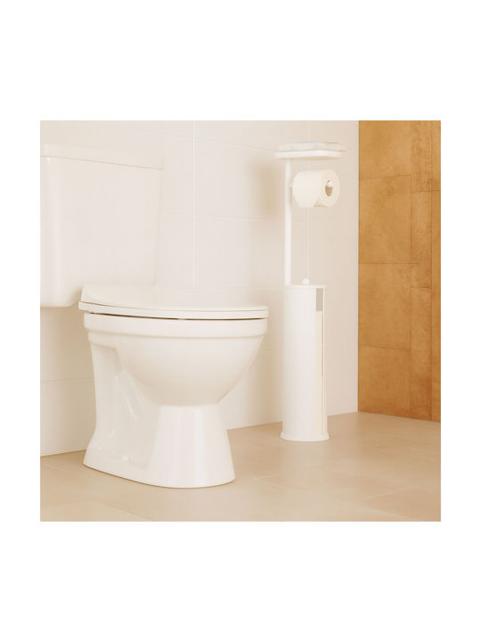 Relaxdays Suport De Hârtie Metalic Alb 4052025859374