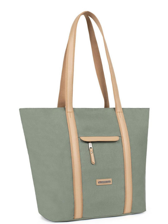 Stoff Damen Shopper Tasche Grüne